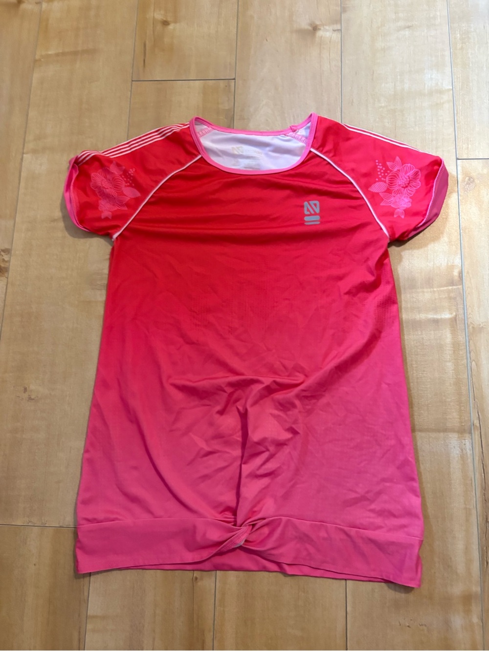 Nano Pink Ombre Girls Athletic Tee